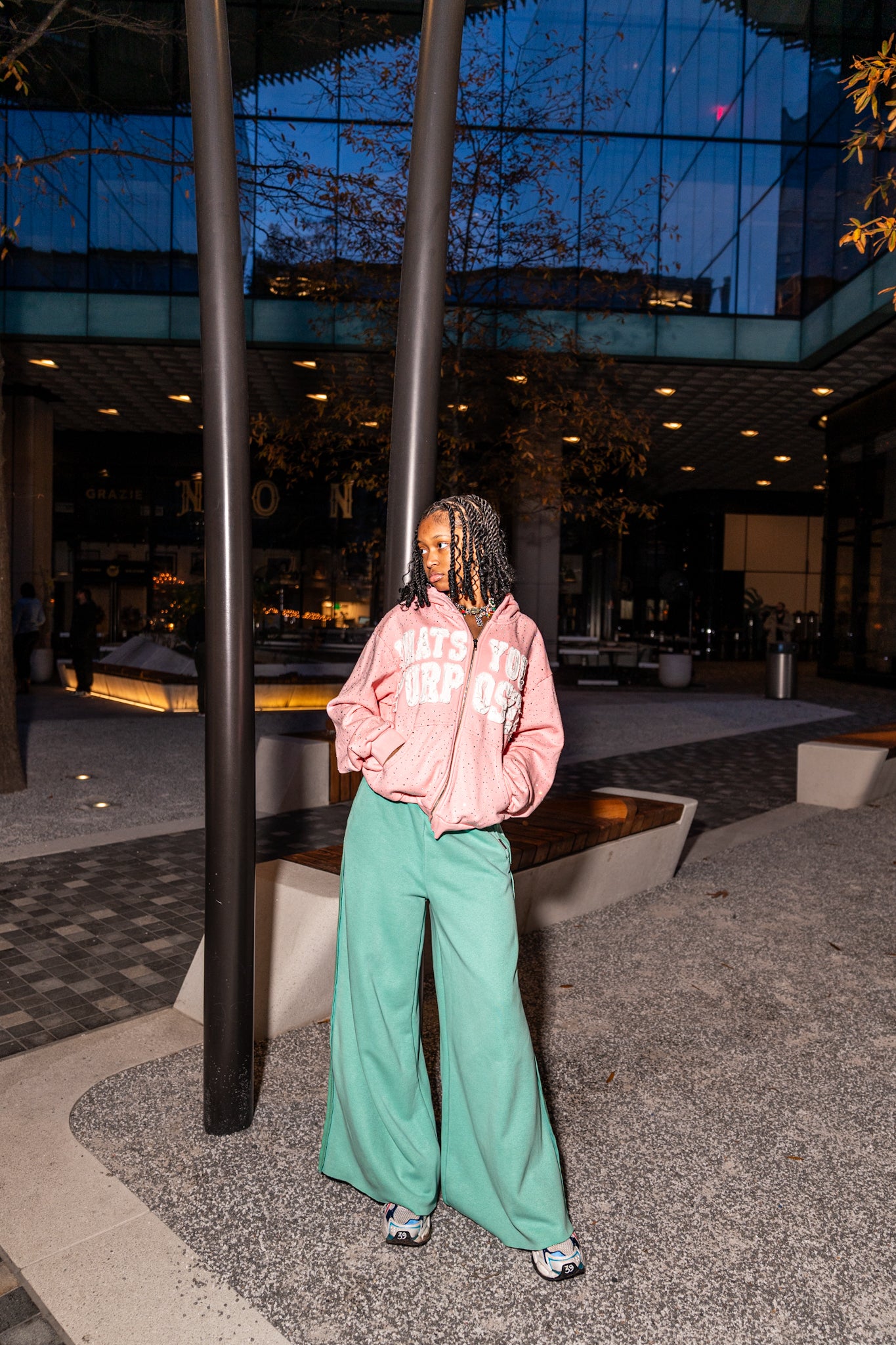 “What’s Your Purpose?” - Zip Up Hoodie (Pink)