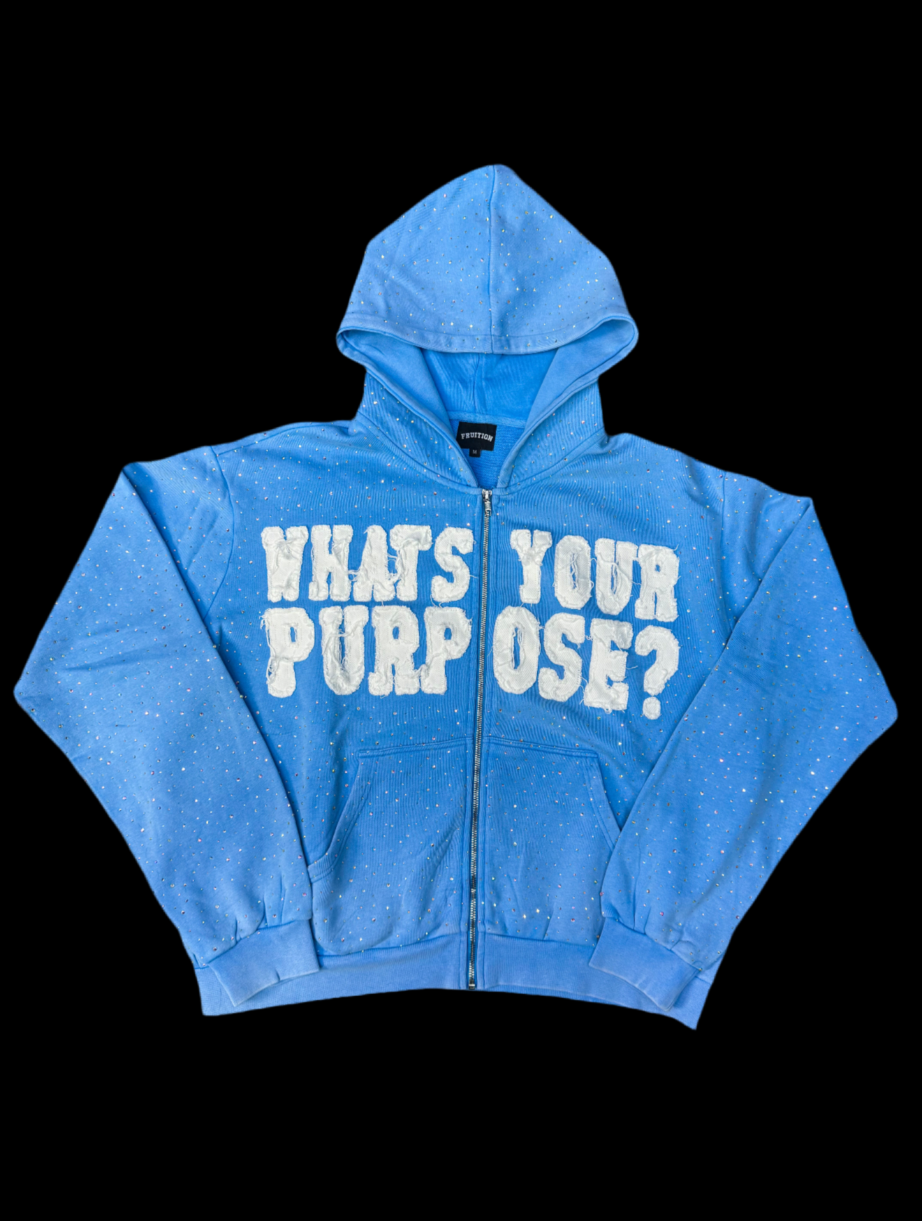 “What’s Your Purpose?” - Zip Up Hoodie (Sky Blue)
