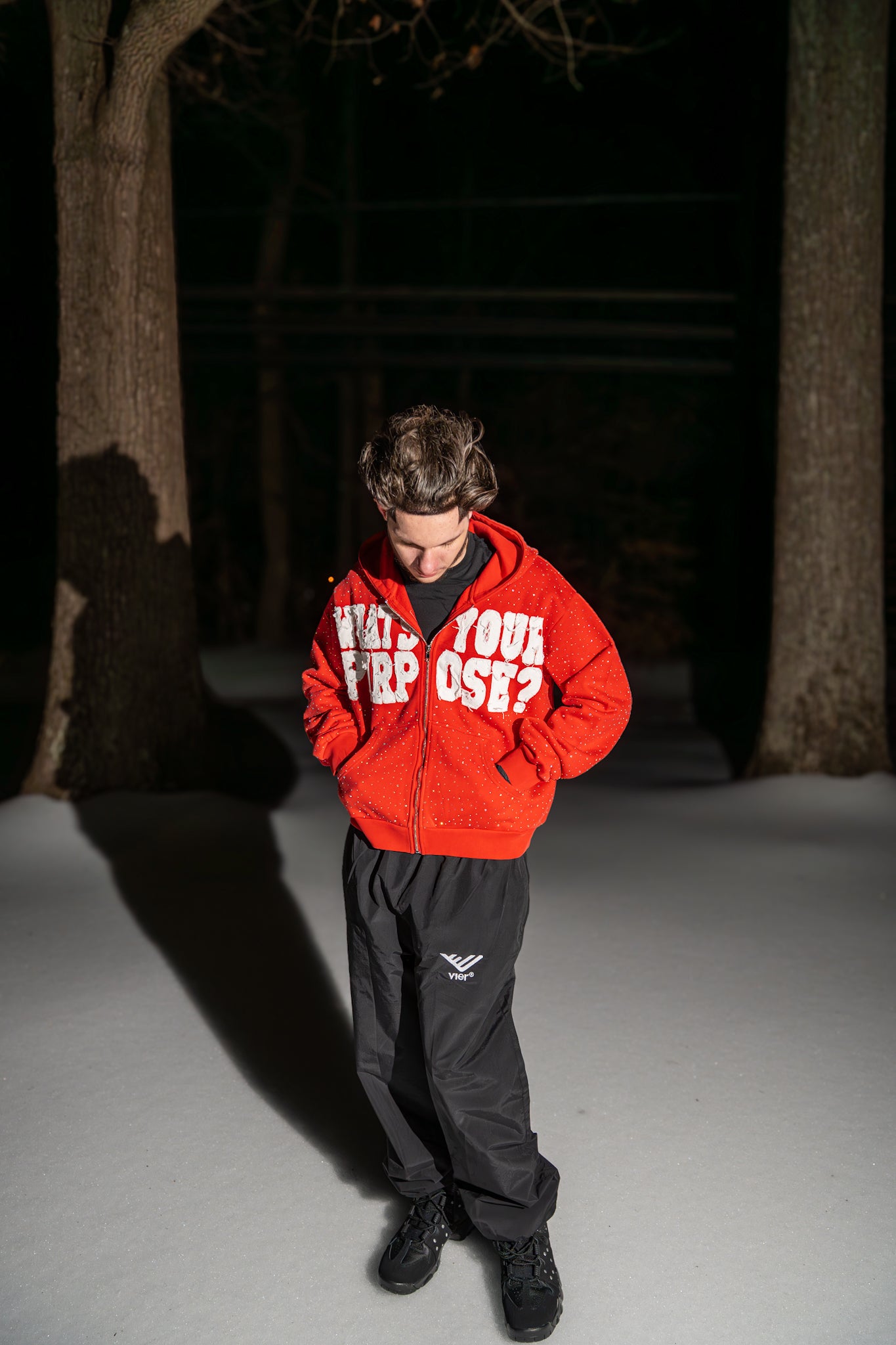 “What’s Your Purpose?” - Zip Up Hoodie (Red)